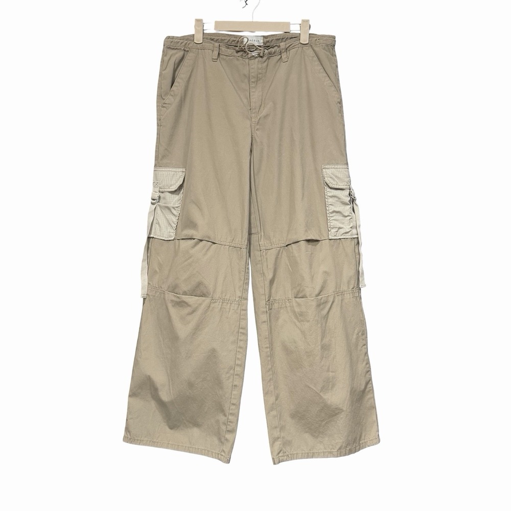 Pacsun Brown Toggle Baggy Cargo Pants Y2K 90's Inspired Gorpcore Trendy Utility